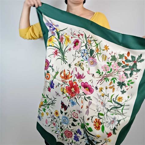 foulard seta flora gucci|Foulard Donna Firmati .